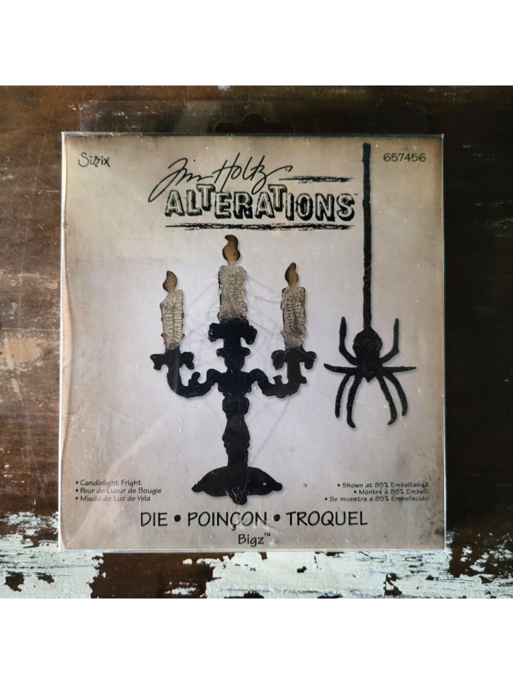 Sizzix Tim Holtz Bigz Die Candlelight Fright Cutting Die Candelabra Halloween